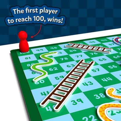 Snakes & Ladders | Magnetic & Customizable Board Game with a Twist (ages 4+)
