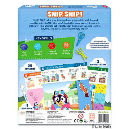 Snip Snip! Bluey | Art & Craft Activity Kit (ages 3-7)
