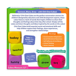 Chit Chat Cubes educational toy for ages 4 plus, conversation starter game
