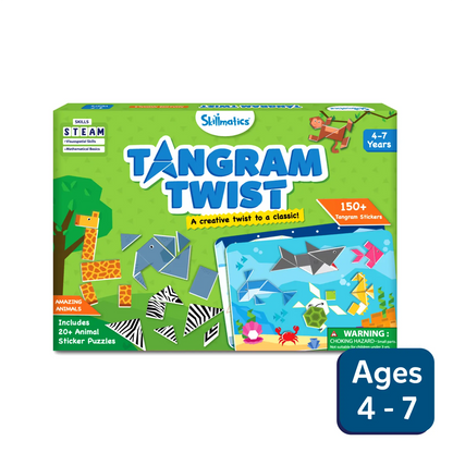 Tangram Twist: Amazing Animals | No mess sticker art (ages 4-7)