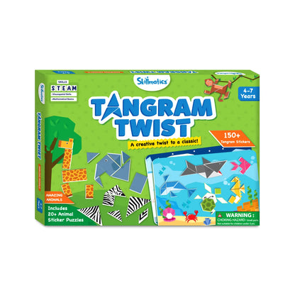 Tangram Twist: Amazing Animals | No mess sticker art (ages 4-7)