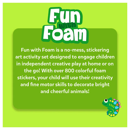 Fun with Foam sticker art set featuring colorful animal shapes for kids ages 3-7