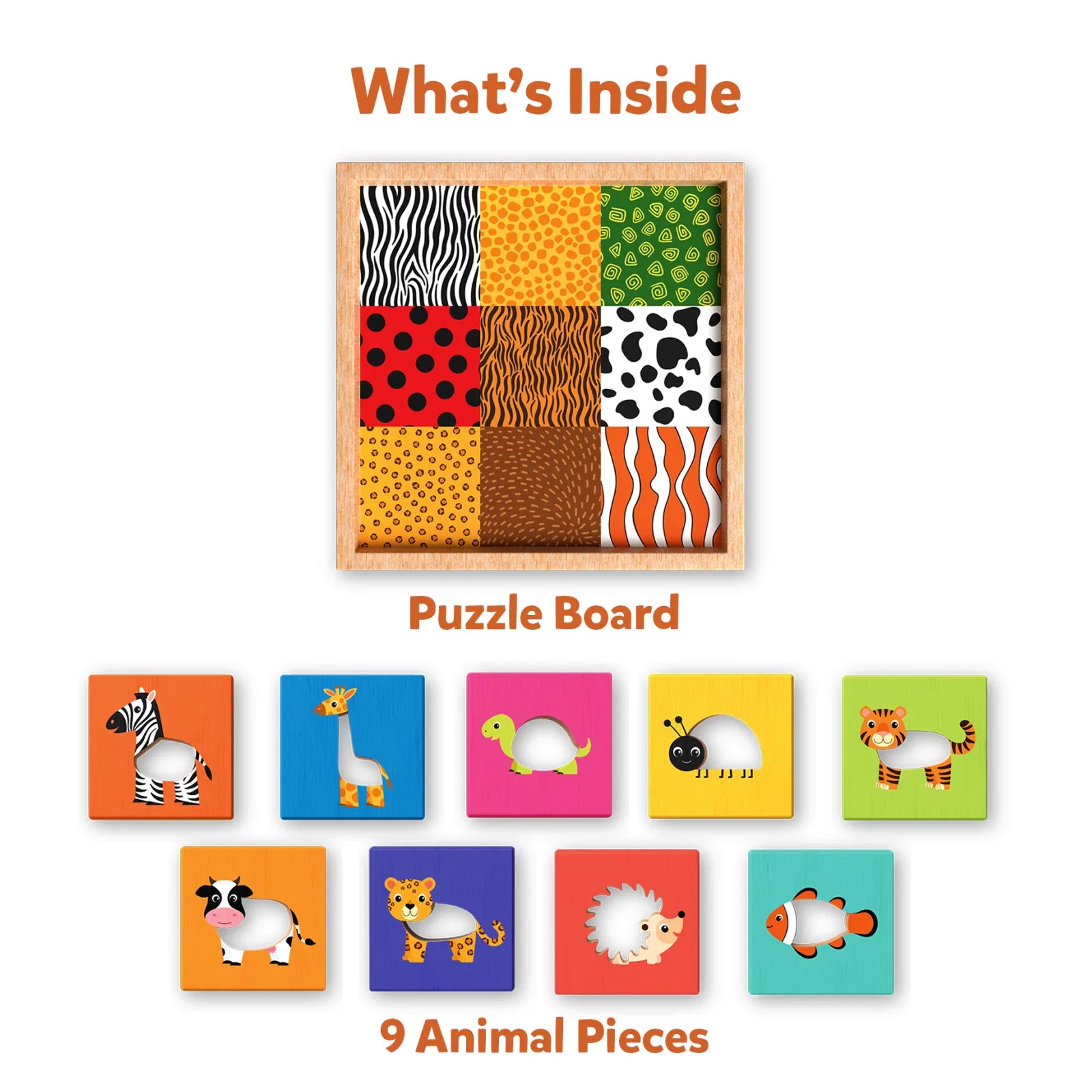 Animal Pattern Puzzle Set | Educational Matching & Learning Game (ages 18 months+)