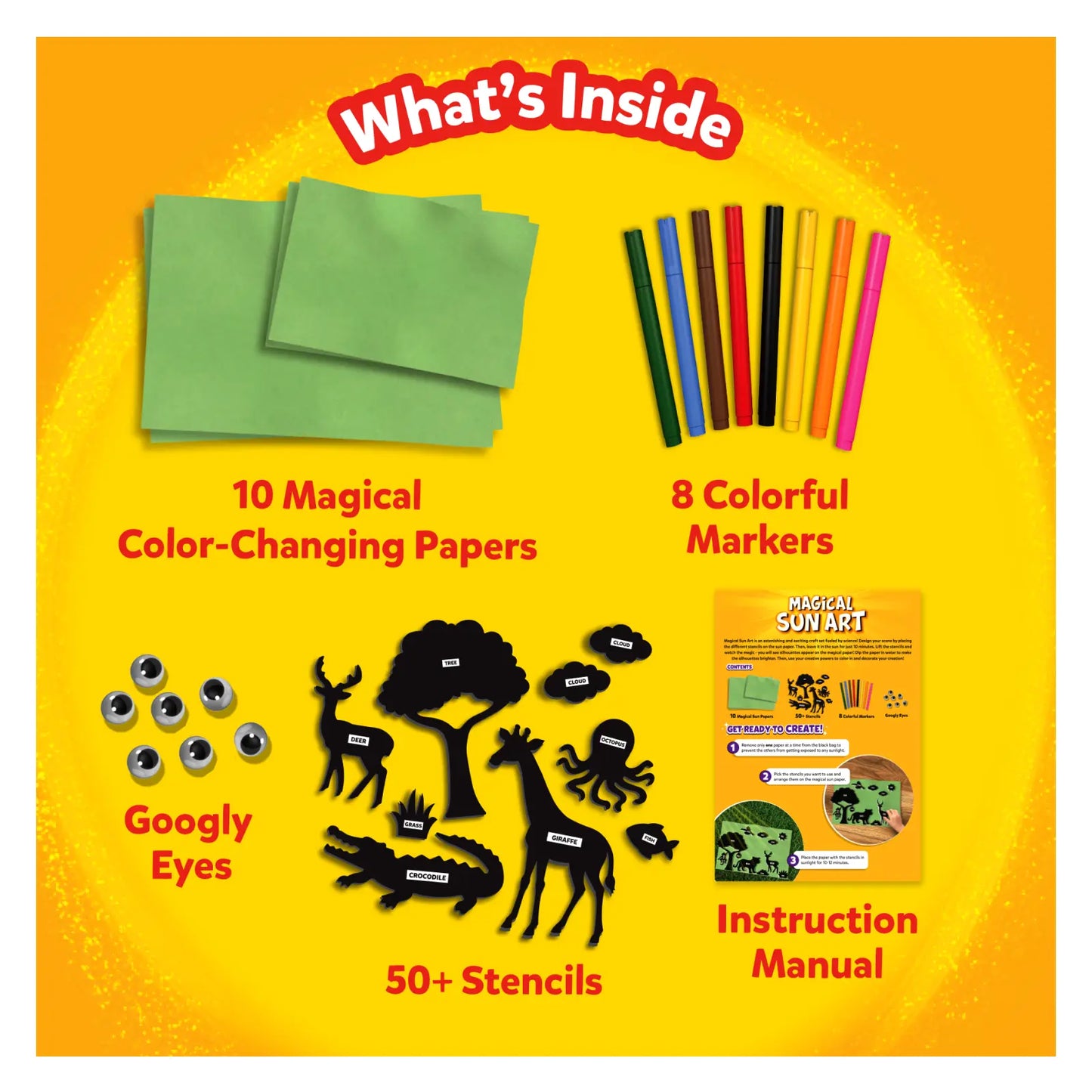 Magical Sun Art: Animals | Sun Paper Art Kit (ages 4-12)