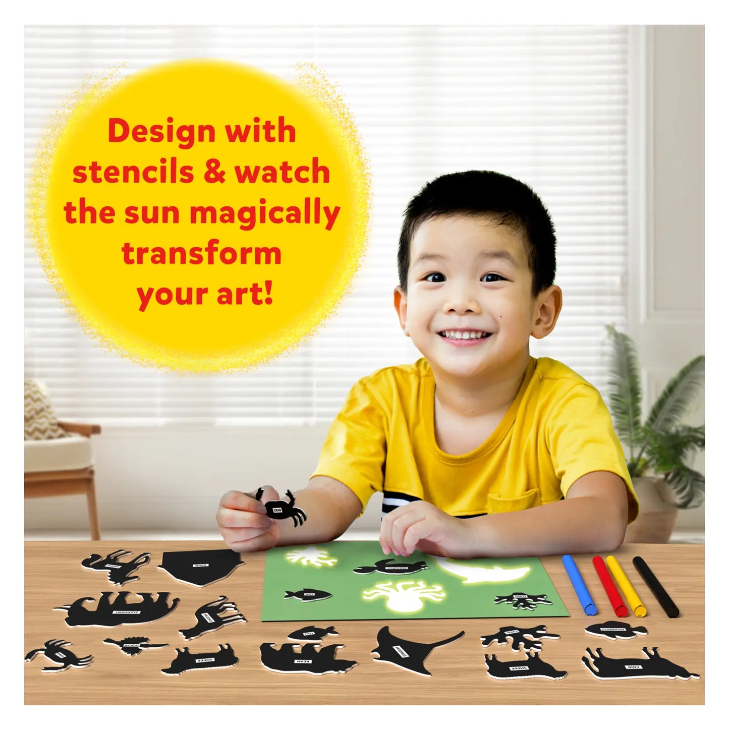Magical Sun Art: Animals | Sun Paper Art Kit (ages 4-12)