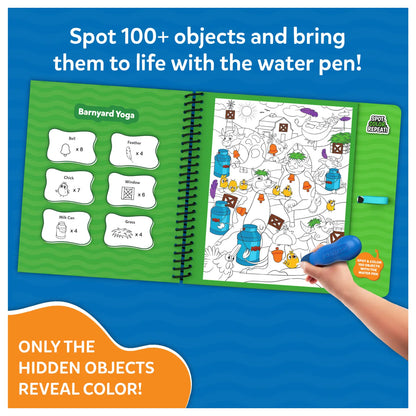 Interactive water-reveal activity book Water Spotter Animals At Play for ages 4-8