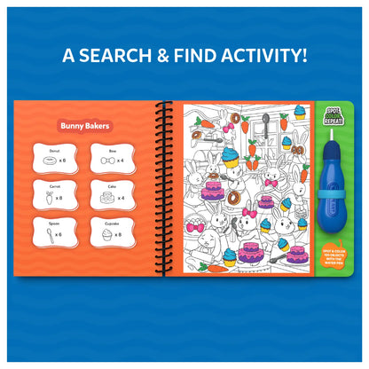 Bunny-themed search and find activity book from Water Spotter Animals At Play series