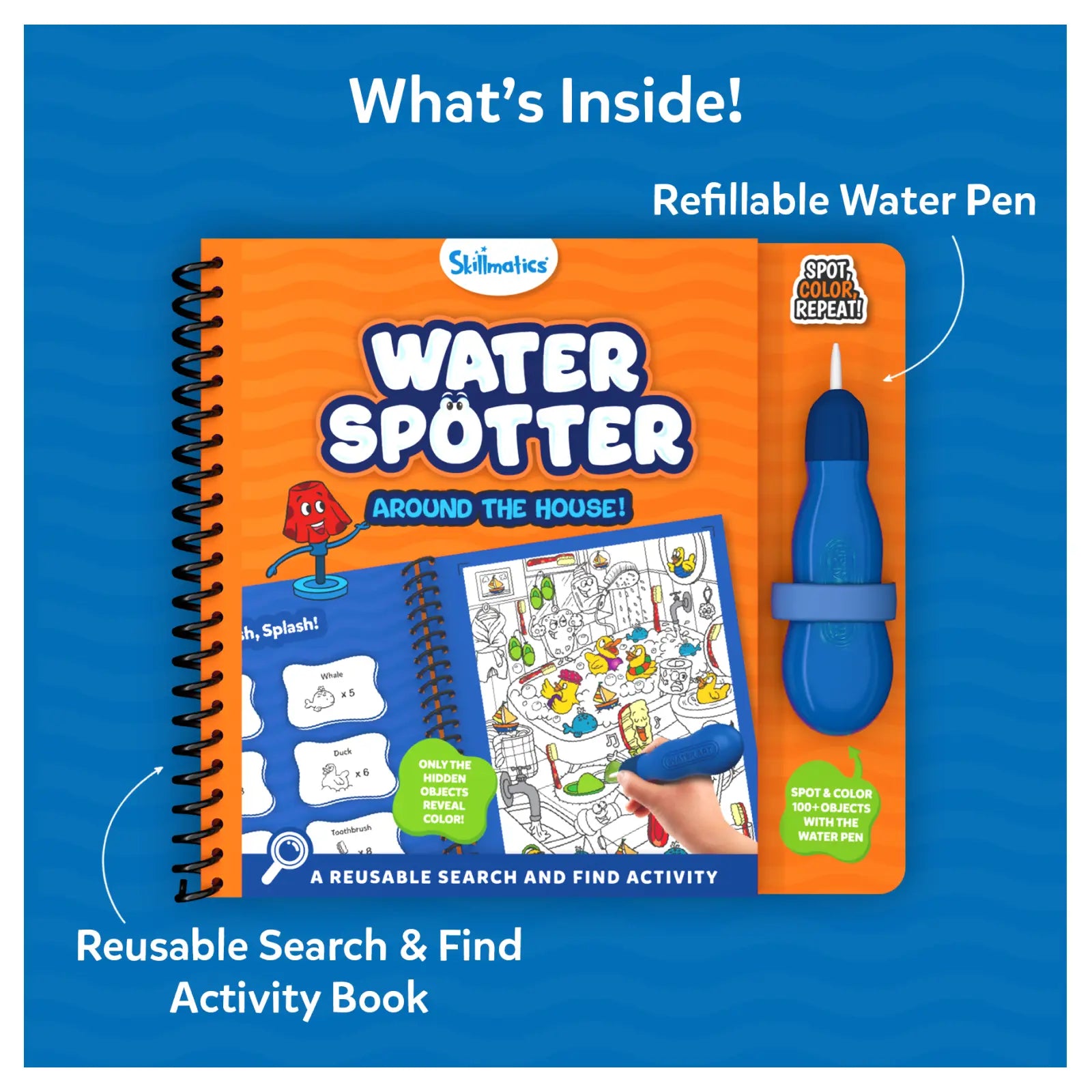 Water Spotter: Around The House | Reusable Search & Find Book (ages 4-8)