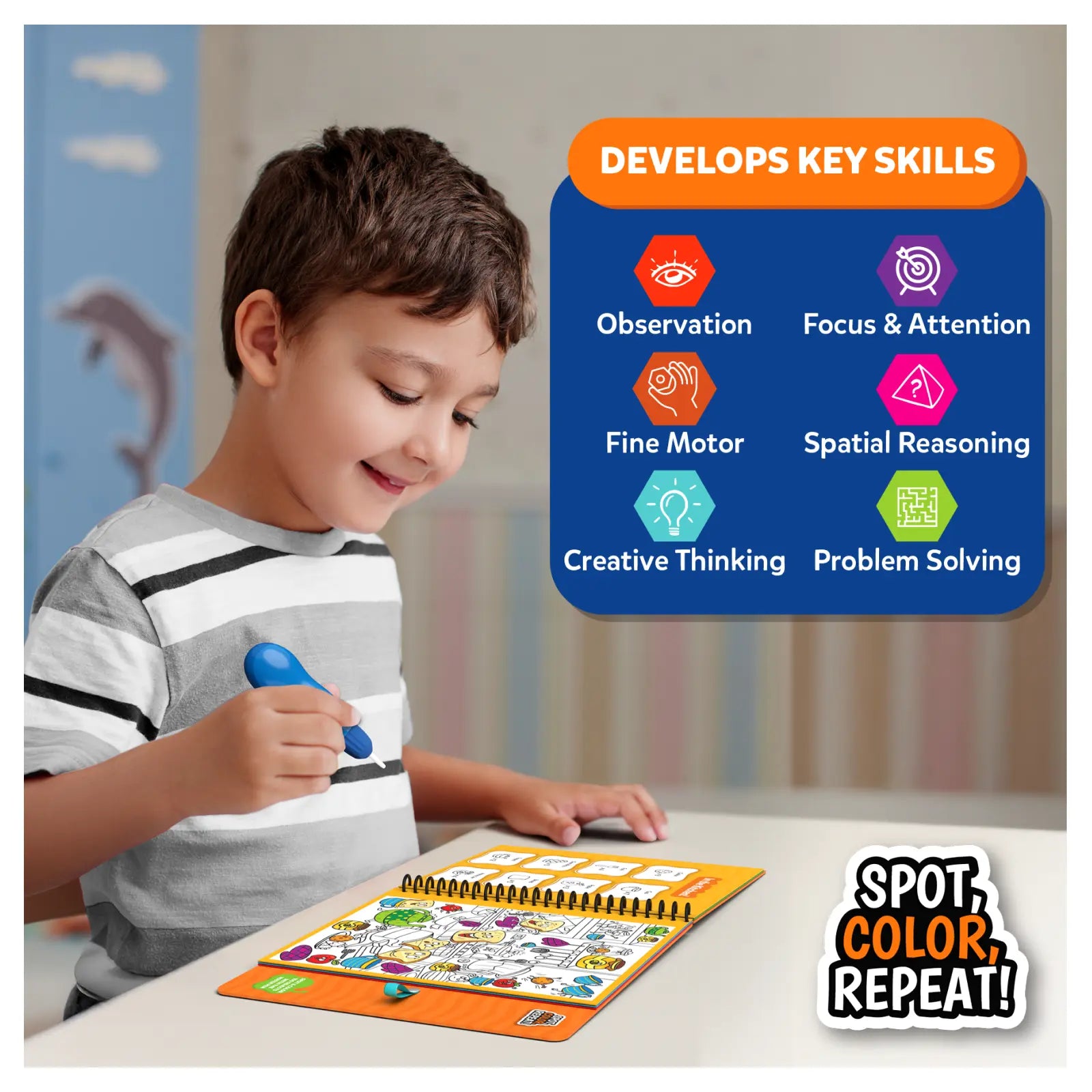 Water Spotter: Around The House | Reusable Search & Find Book (ages 4-8)