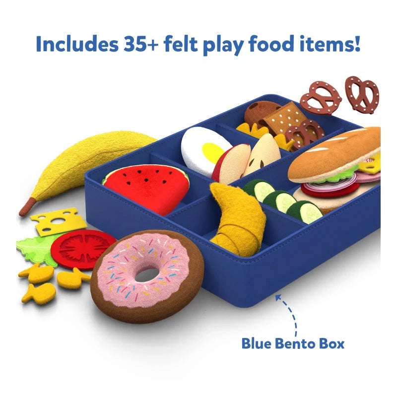 Blue Bento Box | Felt Pretend Play Food Items (ages 3-7)