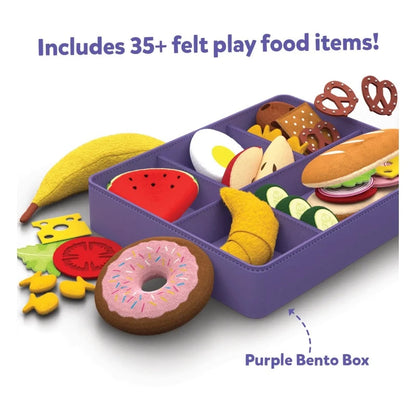 Purple Bento Box | Felt Pretend Play Food Items (ages 3-7)