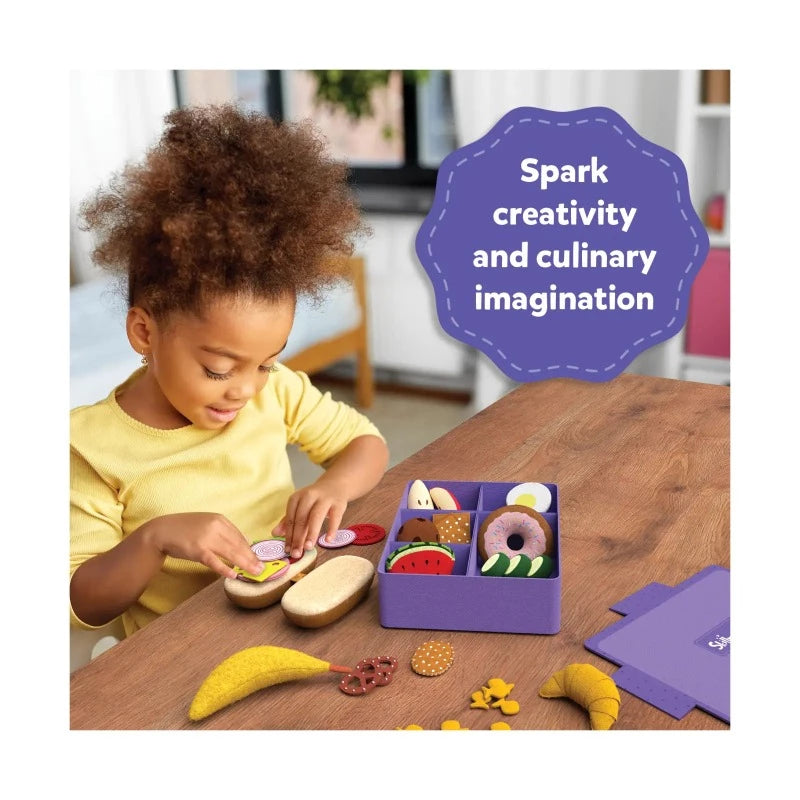 Purple Bento Box  Felt Pretend Play Food Items (ages 3-7) – Skillmatics