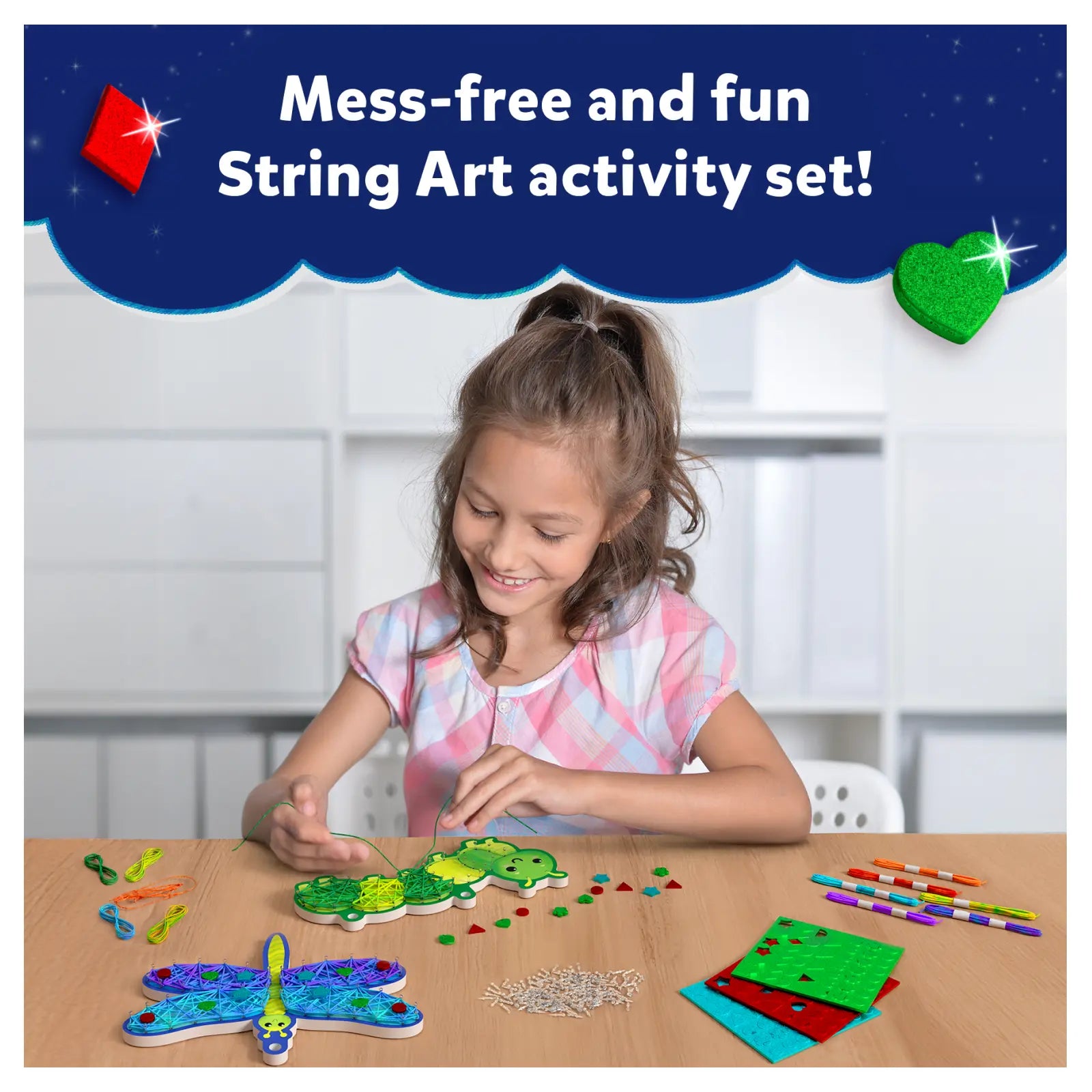 Super Strings: Bugs & Butterflies | Mess-Free String Art for Kids (ages 6-12)