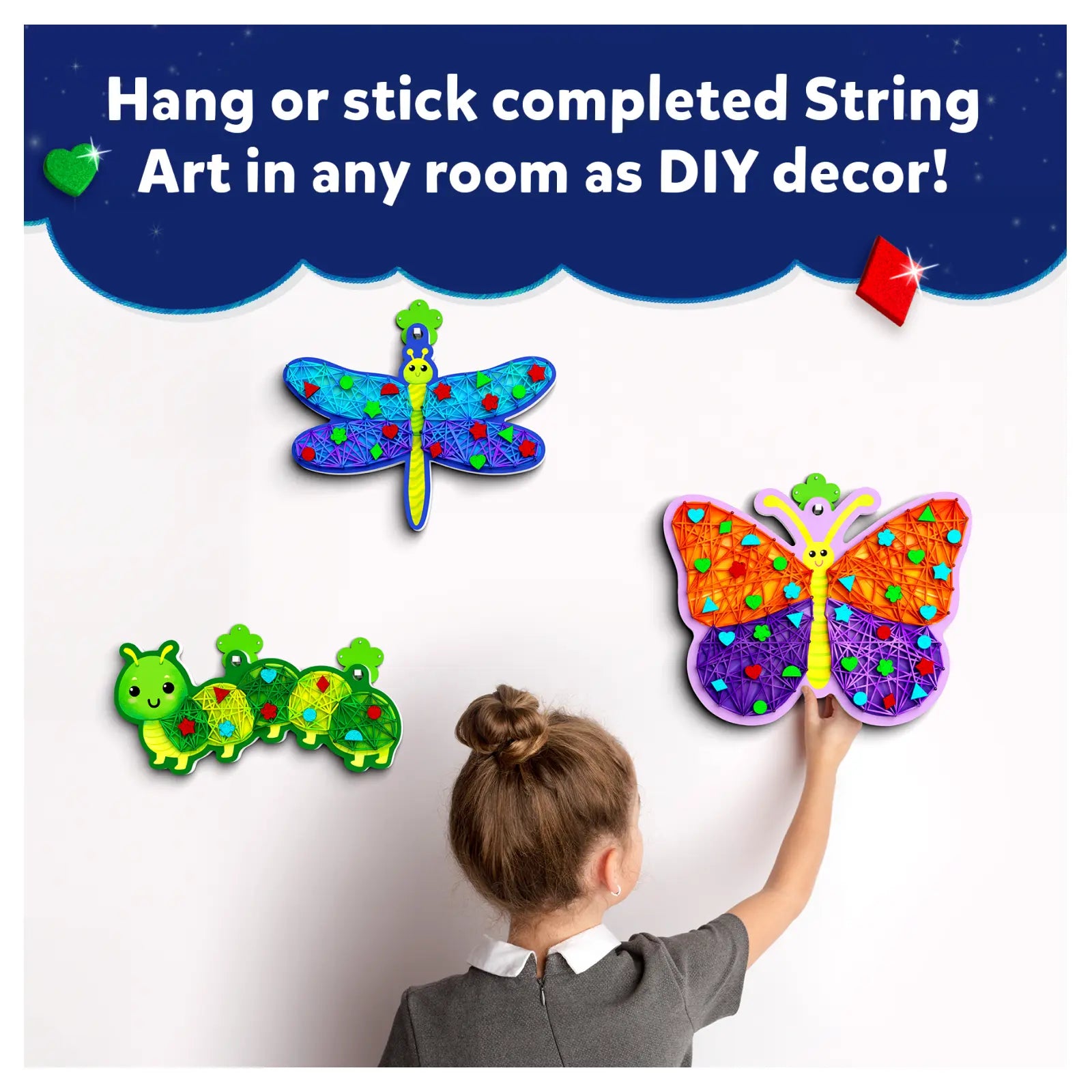 Super Strings: Bugs & Butterflies | Mess-Free String Art for Kids (ages 4-9)