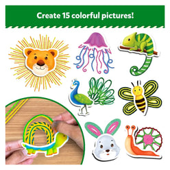 Colorful animal craft set from Waxy Window Art DIY Kit for kids ages 5-12