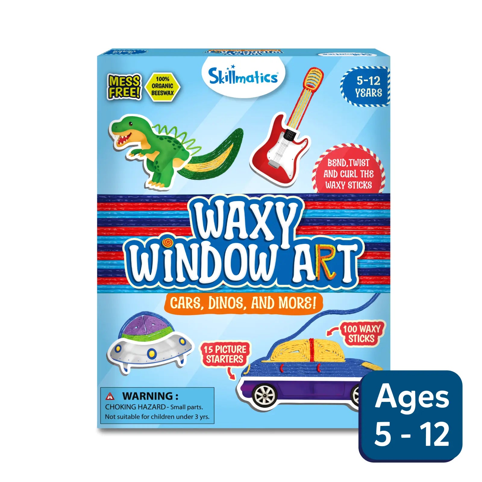 Waxy Window Art: Cars, Dinos, & More! | DIY Art & Craft Kit (ages 5-12)