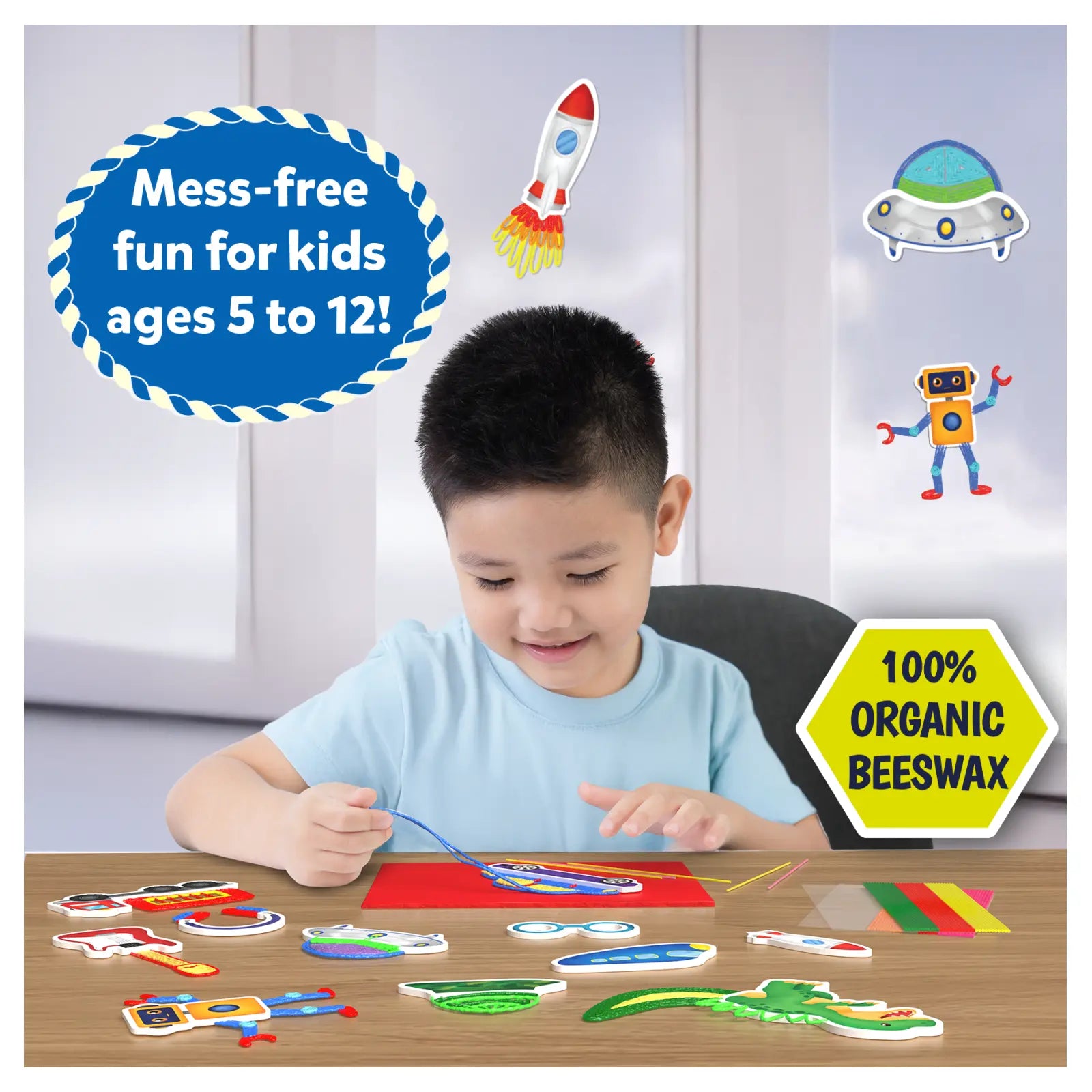 Waxy Window Art: Cars, Dinos, & More! | DIY Art & Craft Kit (ages 5-12)