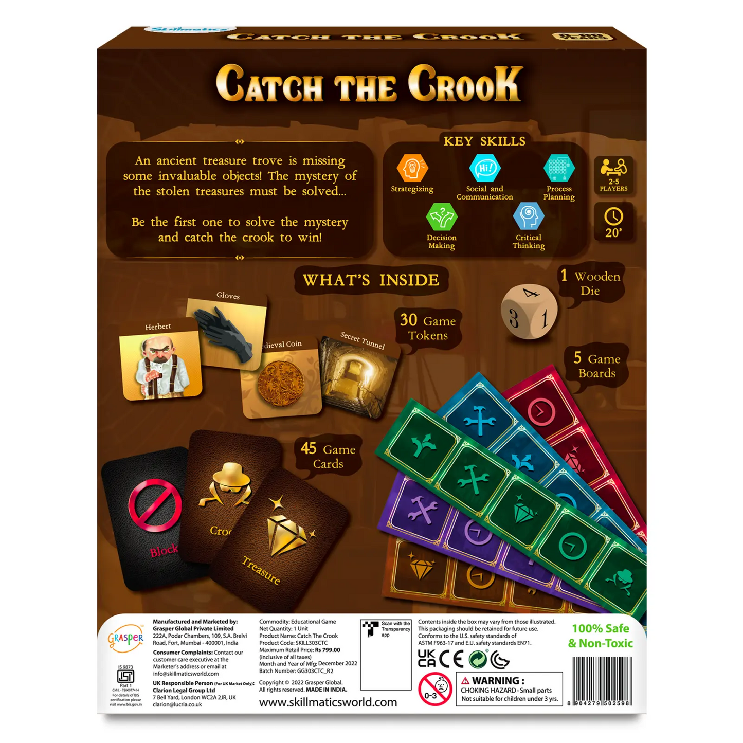 Catch The Crook | Strategy & mystery board game (ages 8+)