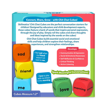 Chit Chat Cubes educational toy from Conversation Starter Game for ages 4+