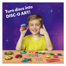 Craft kit with colorful clay and accessories for Disc-O Art No Mess Art & Craft Activity