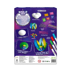 Disco Art Kit for kids ages 4-12 featuring vibrant colors and paint supplies