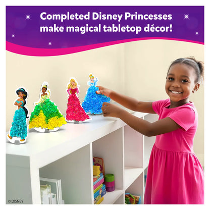Brightly colored Disney Princess craft decorations for kids ages 4-9 in Poke-in Art set