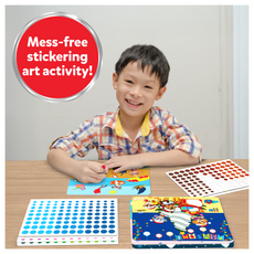 Child’s sticker art activity with Dot it PAW Patrol no mess sticker set for ages 3-7