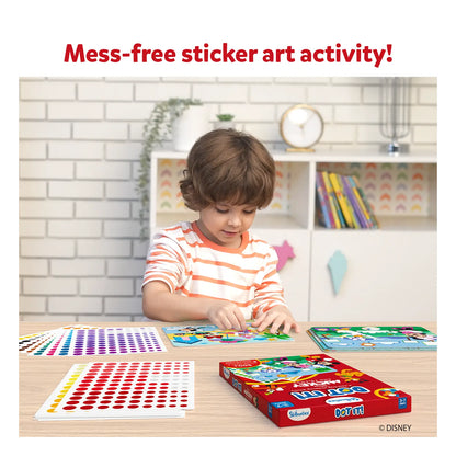 Child’s sticker art activity set from Dot it Mickey and Friends featuring colorful stickers