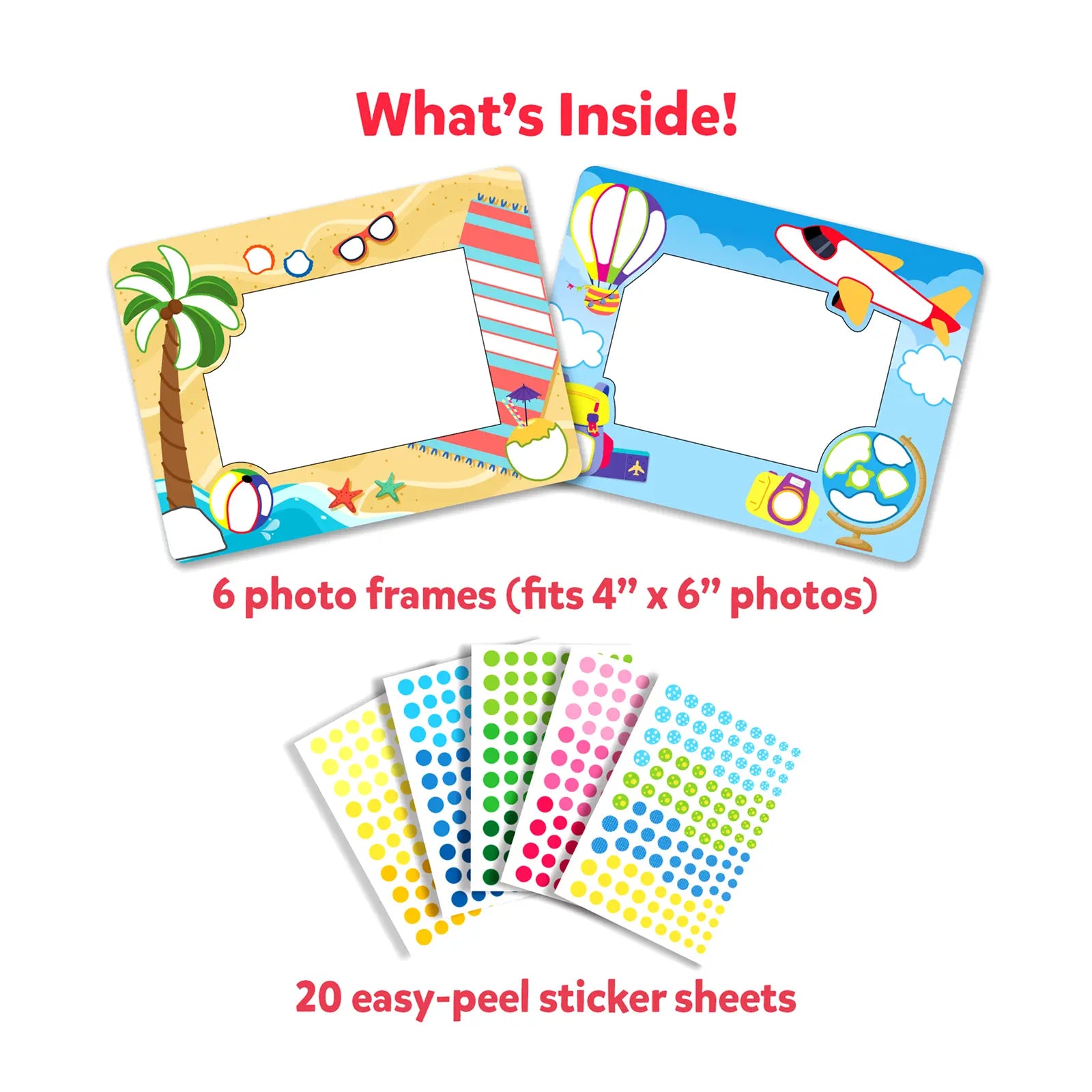 Photo frame and sticker set from Dot it! No mess sticker art for ages 3-7