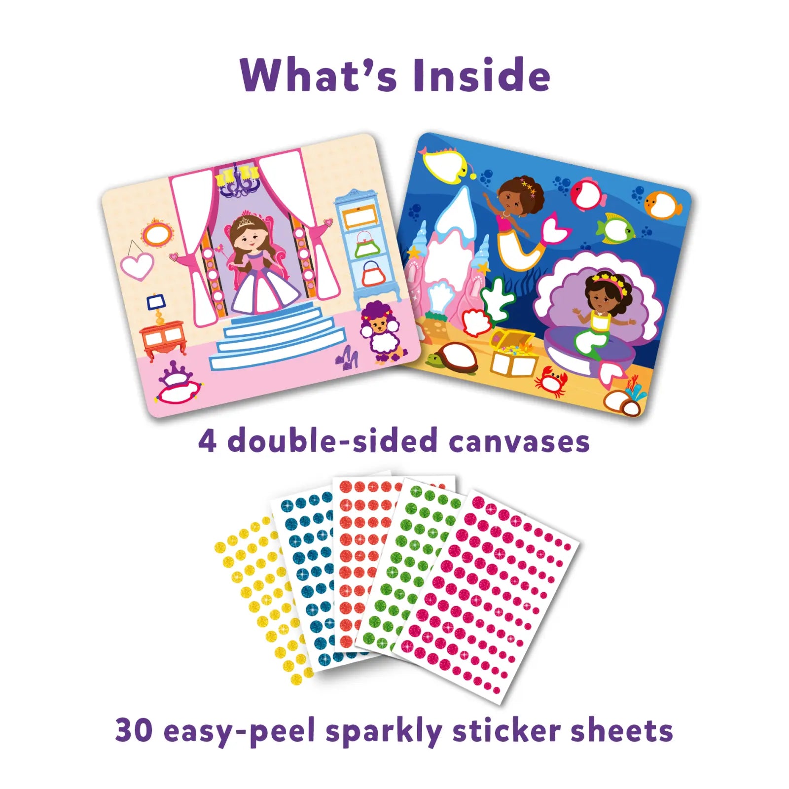 Dot it! Sparkle Edition: Unicorns & Princesses | No mess sticker art (ages 3-7)