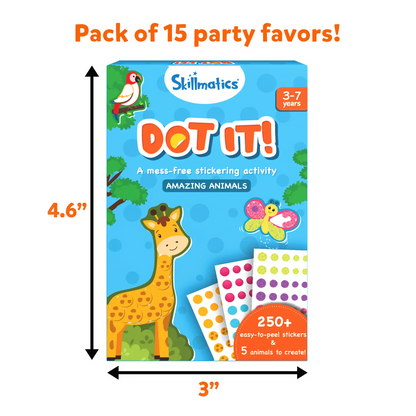 Dot it!: Wild, Farm & Underwater Animal Party Favors (Pack of 15) | No mess sticker art (ages 3-7)