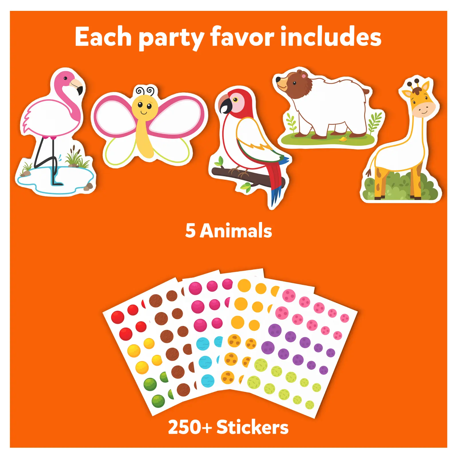 Dot it!: Wild, Farm & Underwater Animal Party Favors (Pack of 15) | No mess sticker art (ages 3-7)