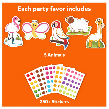 Dot it!: Wild, Farm & Underwater Animal Party Favors (Pack of 15) | No mess sticker art (ages 3-7)