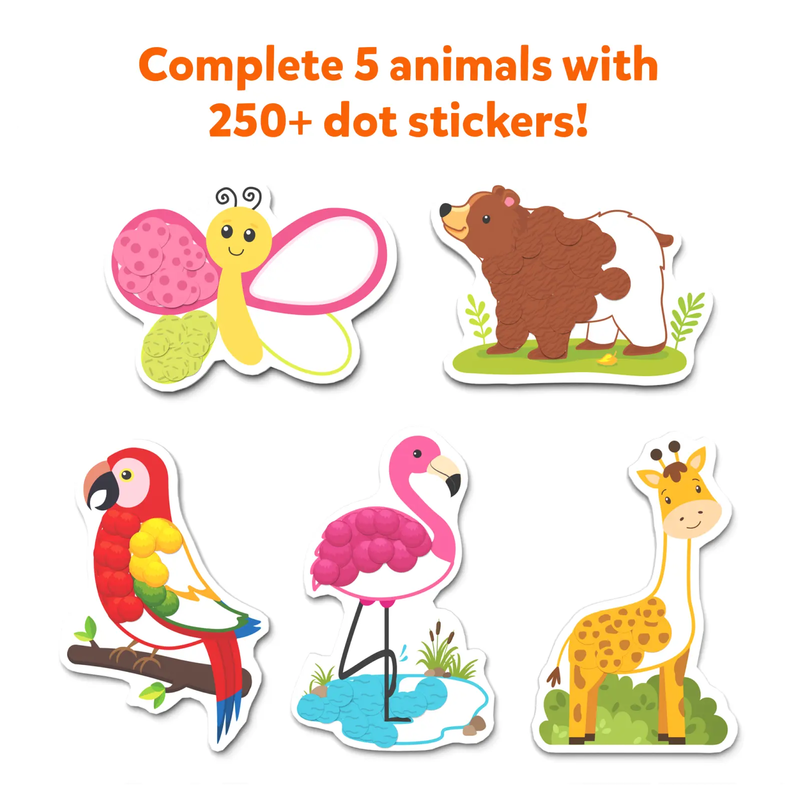 Dot it!: Wild, Farm & Underwater Animal Party Favors (Pack of 15) | No mess sticker art (ages 3-7)