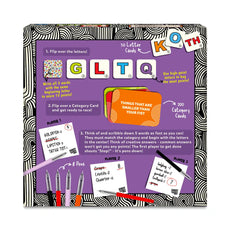 KOTH board game box shown in First to 5 Quick Category Game with a Twist for ages 8+