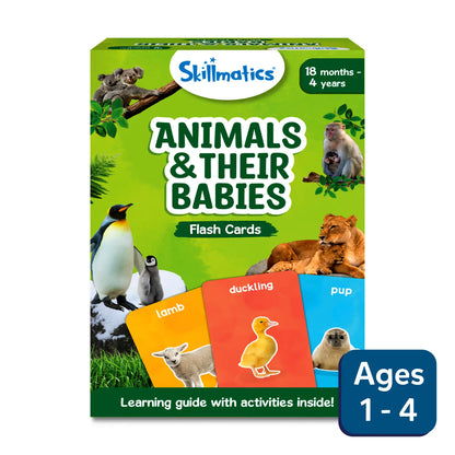 Flash Cards for toddlers: Animals & Their Babies (ages 1-4)