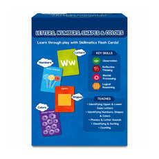 Skillmatics flash cards box for toddlers with letters numbers shapes and colors tabletop display