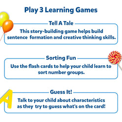 Educational game descriptions for toddlers on Flash Cards for Toddlers Letters Numbers Shapes Colors