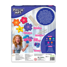 Poke-in Art craft kit for creating a colorful flower bouquet, mess-free art for kids