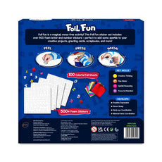 Foil Fun sticker set featuring colorful letter and number stickers for kids ages 5 and up