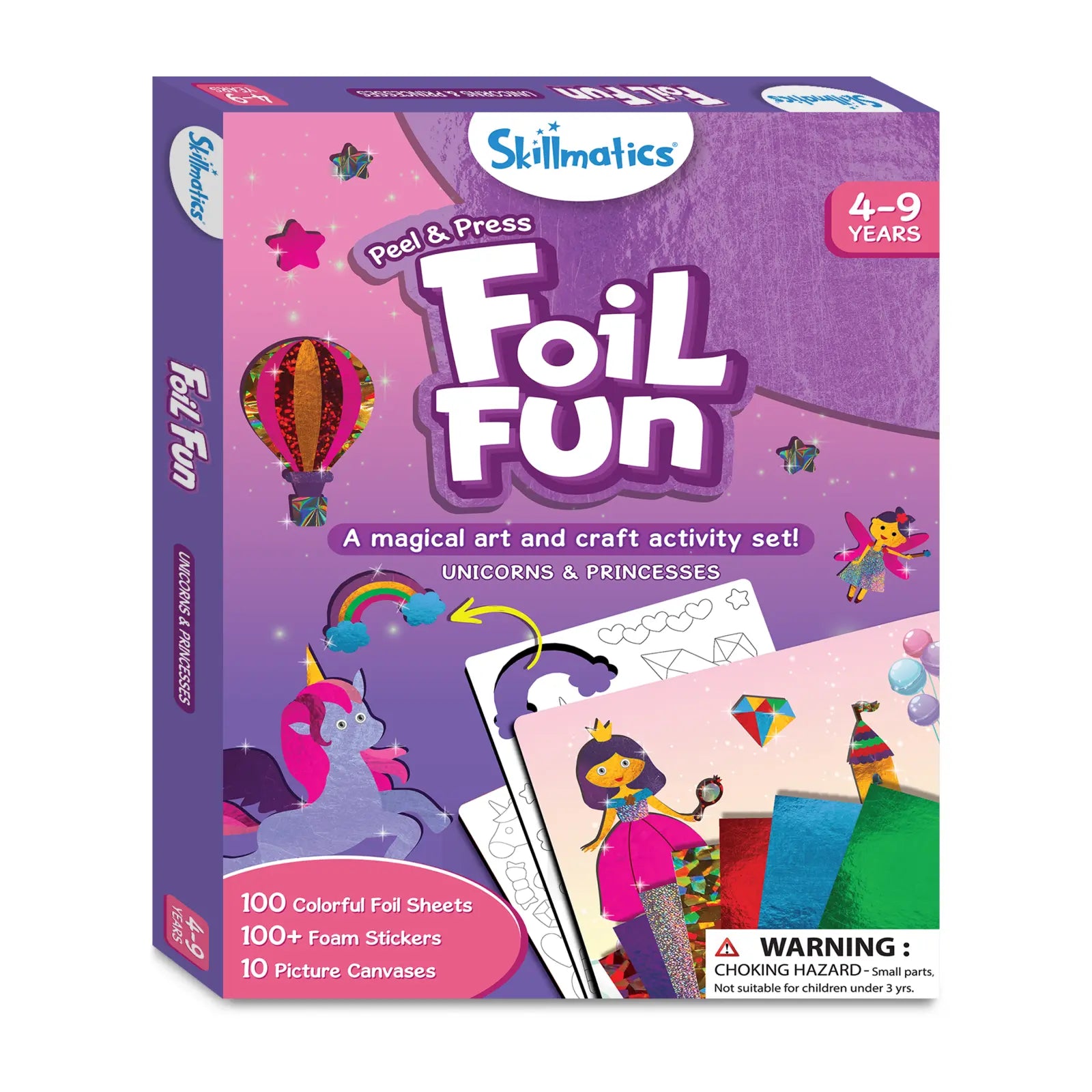 Mobee Fun Foil Art Kit for Kids with 8 Peel and Stick Pictures and 80 Foil  Sheets Sticker Craft Creative Toy for Girls and Boys 
