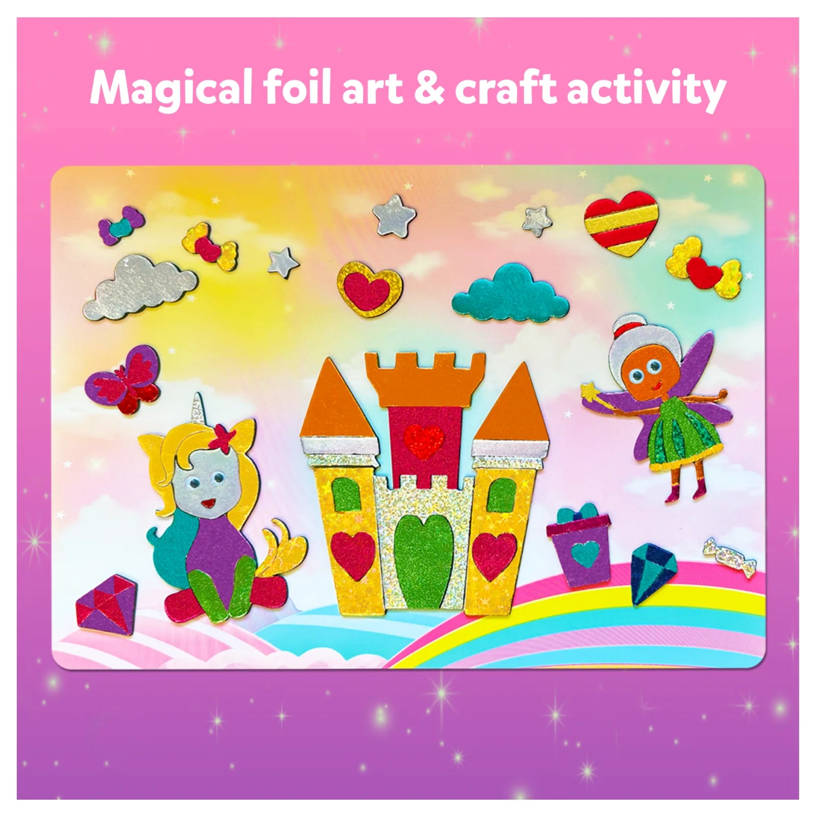 Foil Print Art 🌈 #crafts #kidscrafts #processart