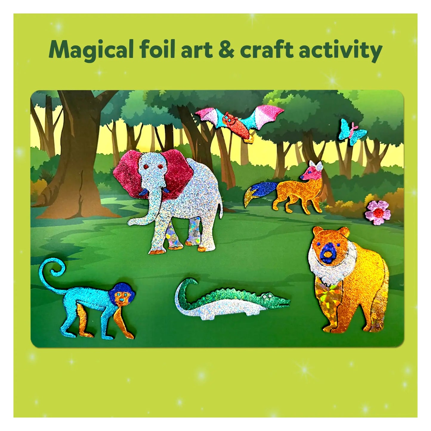 Foil Fun: World of Animals Megapack | No Mess Art Kit (ages 4-9)