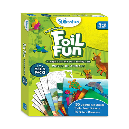 Foil Fun: World of Animals Megapack | No Mess Art Kit (ages 4-9)