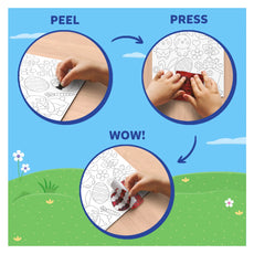 Easter-themed sticker activity from Foil Fun Easter Edition No Mess Art Kit for kids