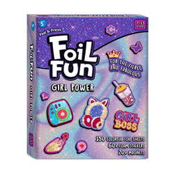 Foil Fun Girl Power craft kit for magnetic art, ages 7-13, mess-free creative activity