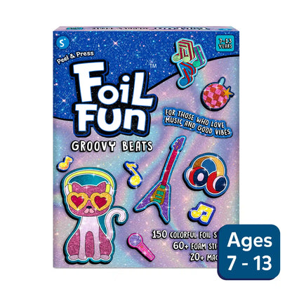 Foil Fun Groovy Beats sticker set from Foil Fun No Mess Magnetic Art Kit for ages 7-13