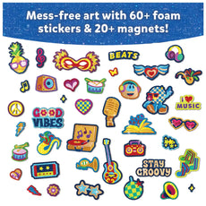Colorful foam stickers and magnets from Foil Fun Groovy Beats Magnetic Art Kit