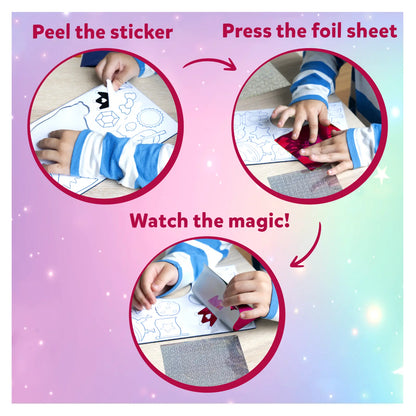 Foil Magic: Unicorns & Princesses |  No Mess Art Kit (ages 4-9)