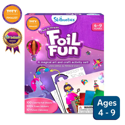 Foil Fun: Unicorn & Princess |  No Mess Art Kit (ages 4-9)